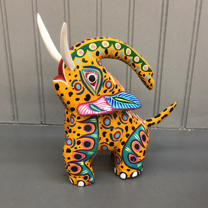 Oaxacan Wood Carving Elephant