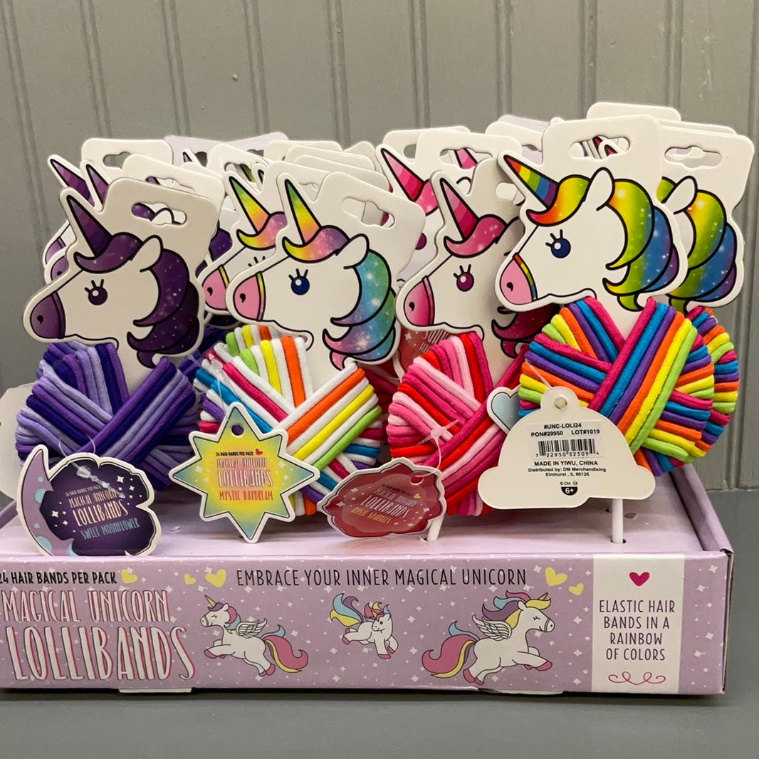 Unicorn Hair Elastic Lolli Bands
