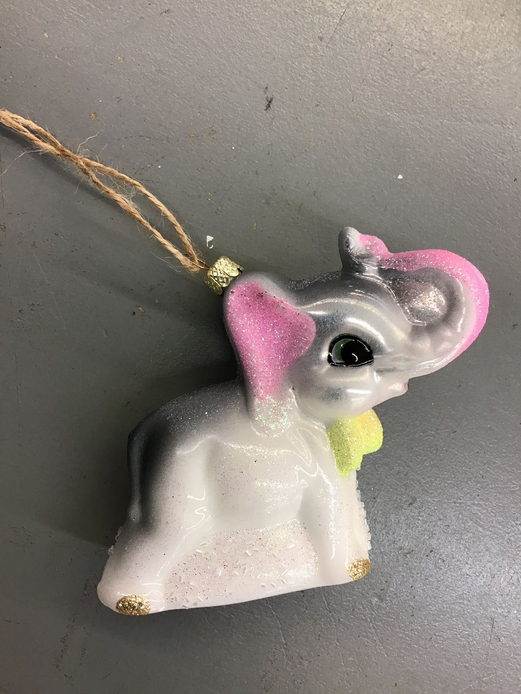 Retro Vibes Baby Elephant Ornament