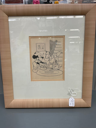 Estate Disney Mickey Framed Picture