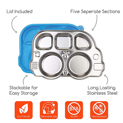 Din Din Smart Stainless Divided Platter