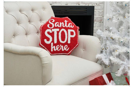 Santa Stop Here Pillow
