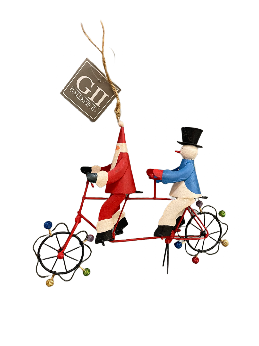 Santa and Snowman Bike Ornament