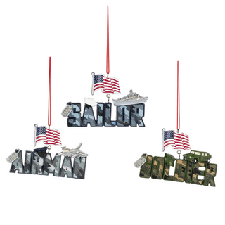 Military Ornaments: Airman, Sailor, and Soldier