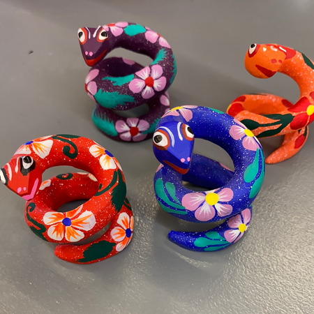 Oaxacan Wood Snake Carving