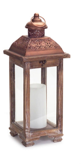 Copper and Wood Lantern