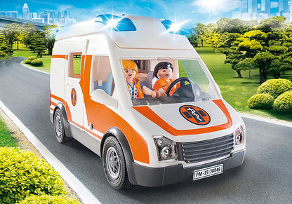 Playmobil Ambulance with Flashing Lights 70049