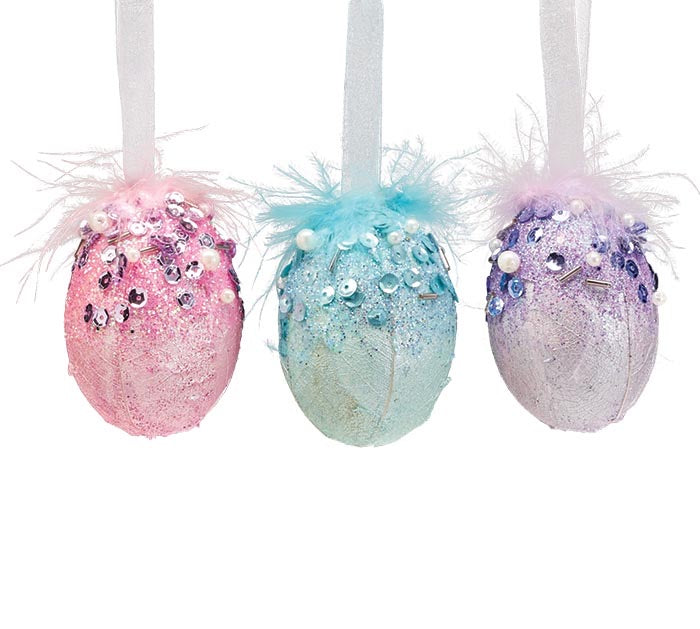 Hanging Egg with Feather