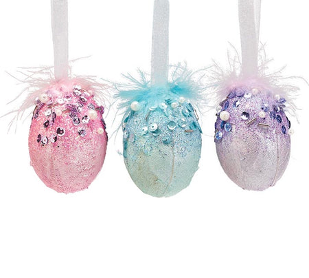 Hanging Egg with Feather