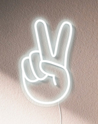 Glowing LED Peace Sign Light