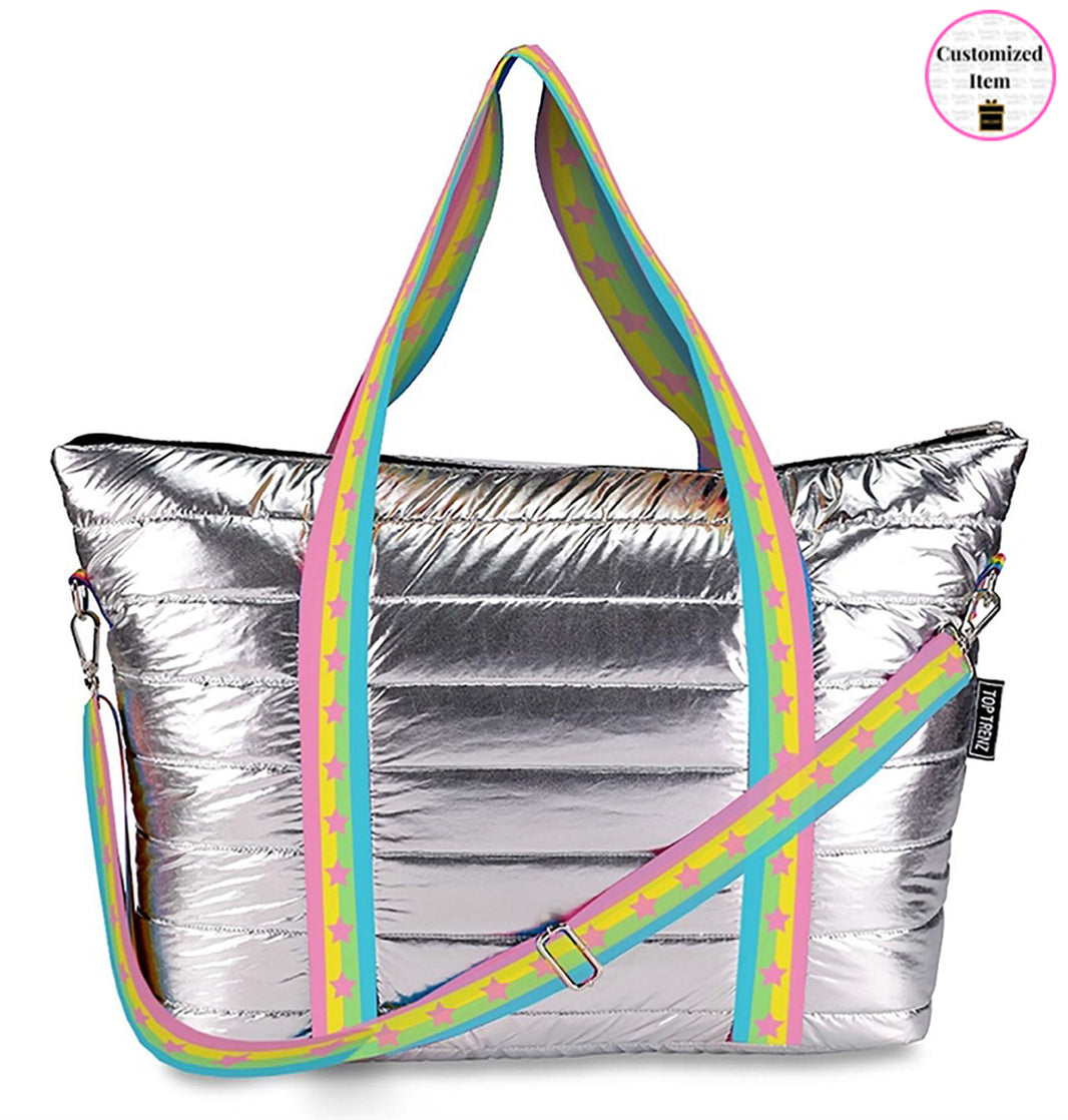 Metallic Weekend Tote
