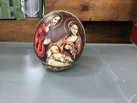 Nativity Ostrich Blown Egg