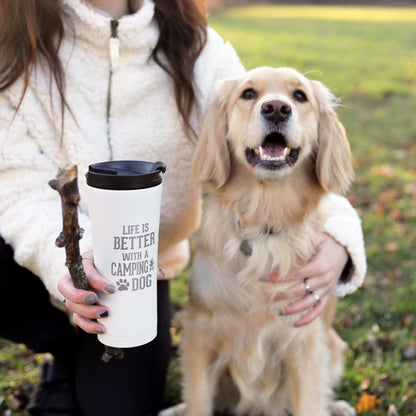 Camping Dog 17oz Travel Tumbler