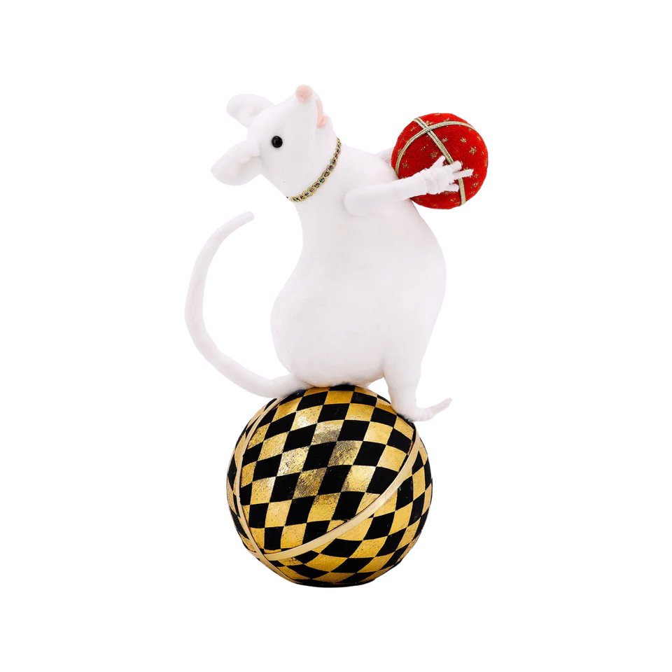 Mouse On Gold Ball