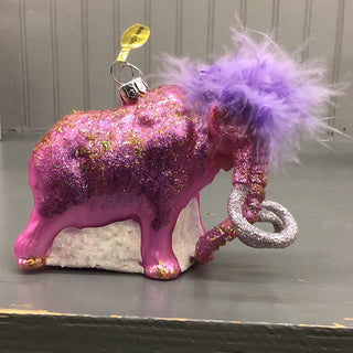 Cody Foster Pink Mammoth Ornament