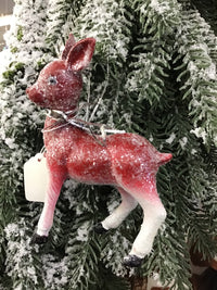 Glitter Deer Ornament