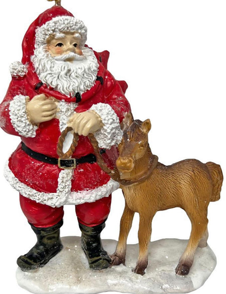 Resin Santa with Foal
