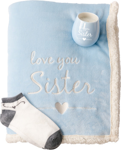 Sister 42”x50” Royal Plush Blanket Gift Set