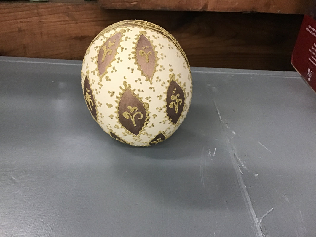 Nativity Ostrich Blown Egg