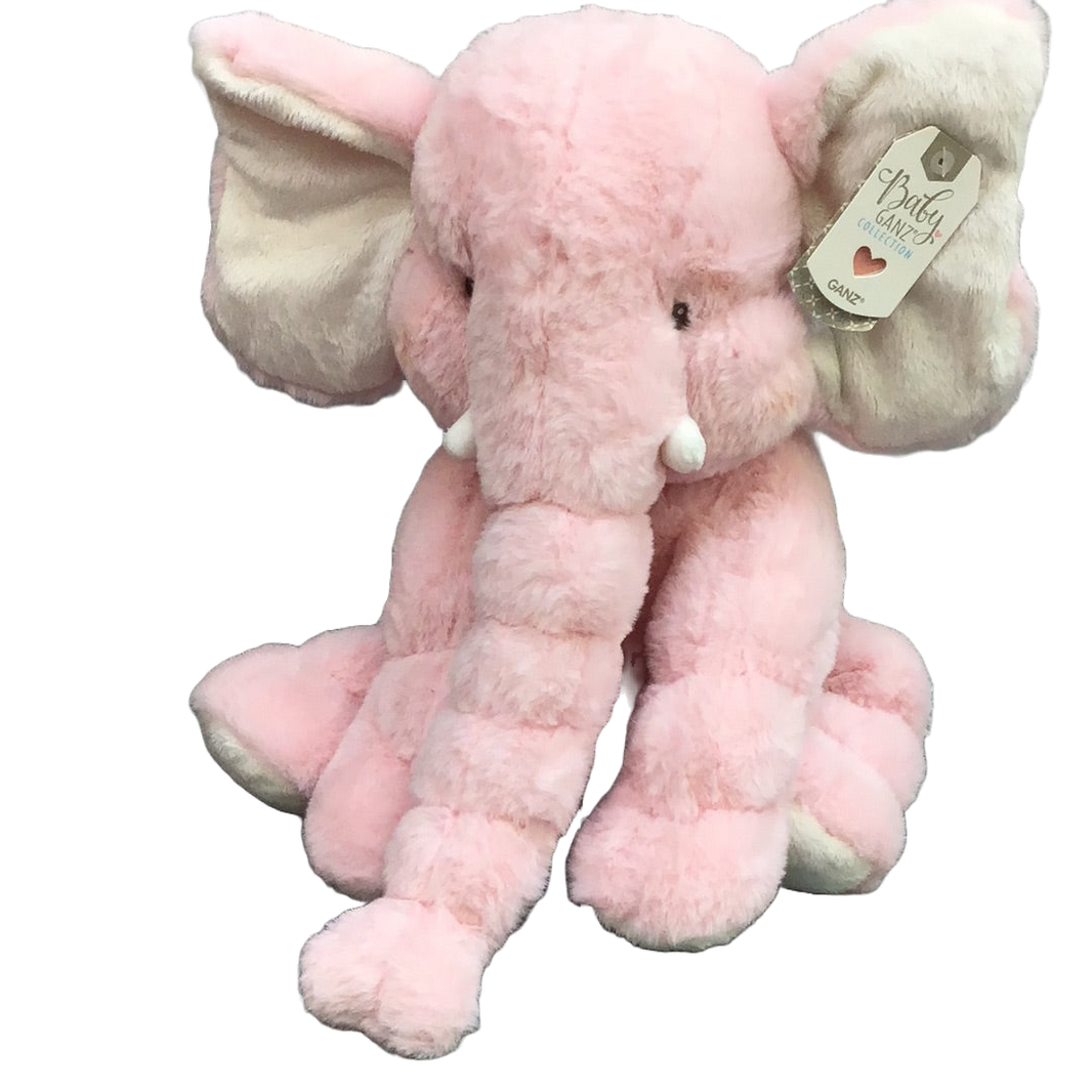 14" Pink Jellybean Elephant Plush