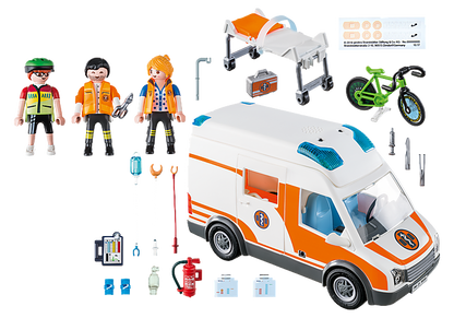 Playmobil Ambulance with Flashing Lights 70049