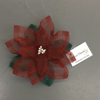 Red Wire Flower Ornament