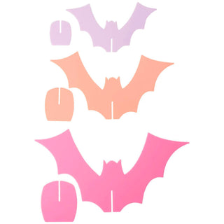 Pink Acrylic 3D Bat Set