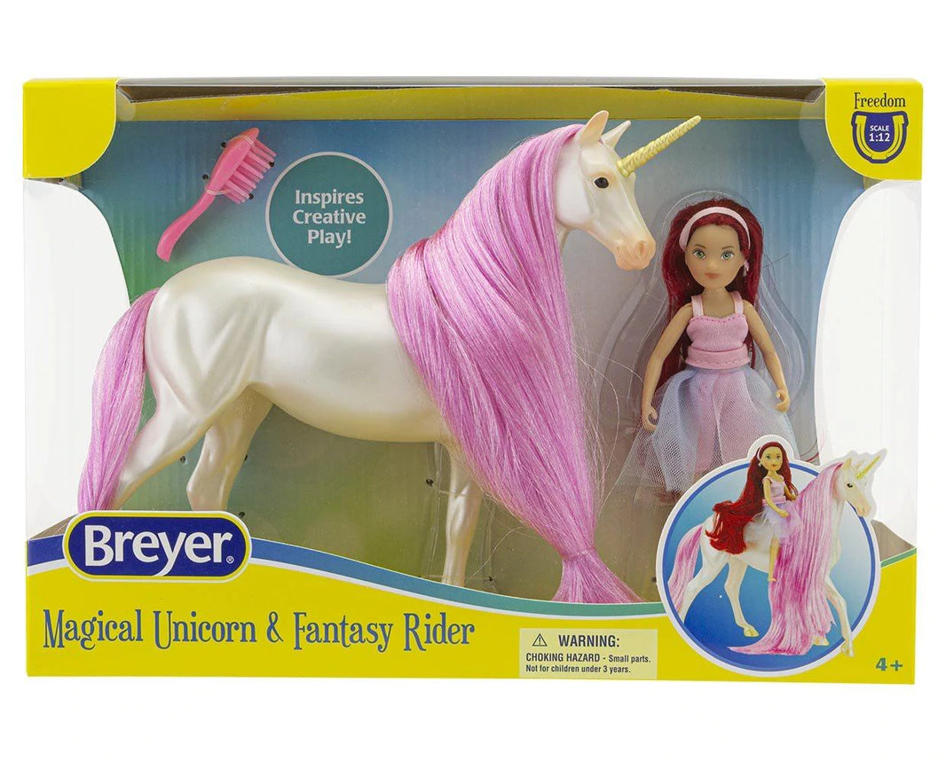 Breyer Magical Unicorn Sky and Fantasy Rider, Meadow | 61147