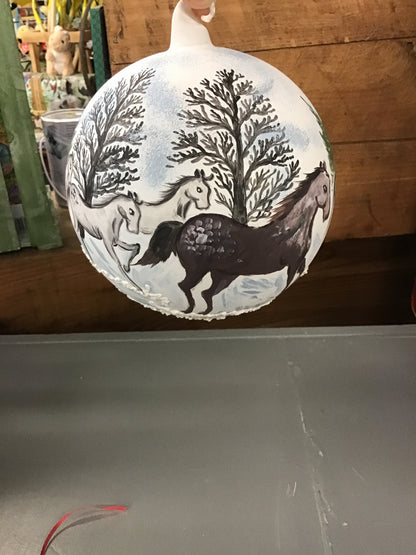 Winter Horse Ornament - 7625