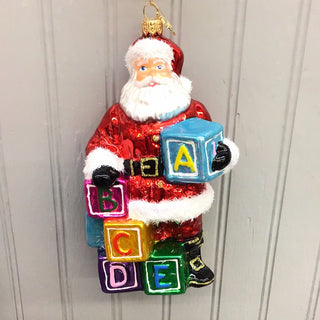 Huras Family Santa with Baby’s Blocks Ornament