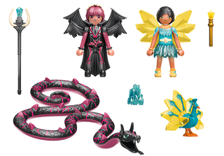Playmobil Crystal Fairy And Bat Fairy with Soul Animal  (70803)