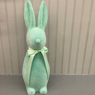 Medium Flocked Pastel Button Nose Bunny