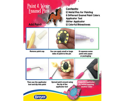 Breyer Horses Activity Paint and Wear Enamel Pins