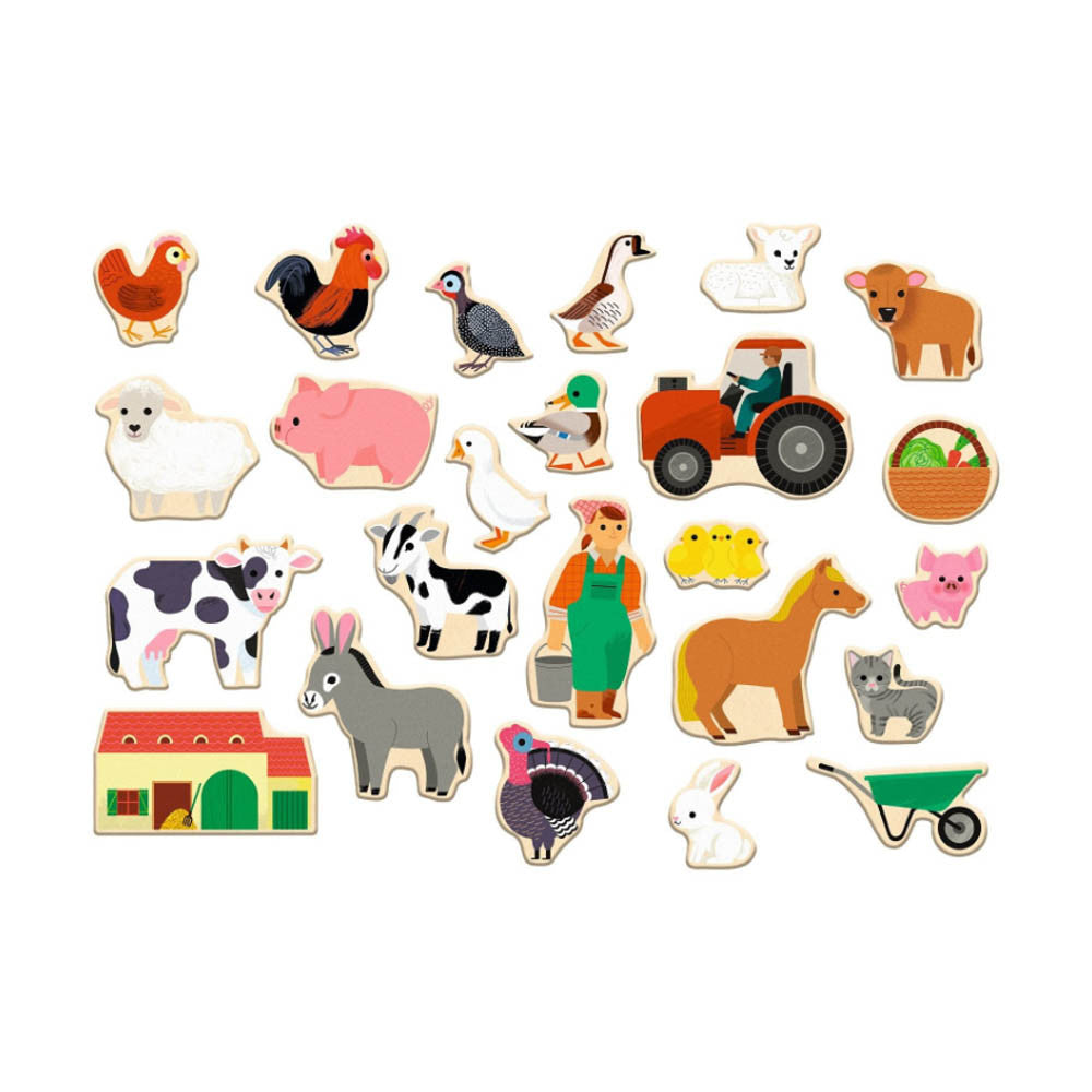 Djeco FarmMix Wooden Magnets