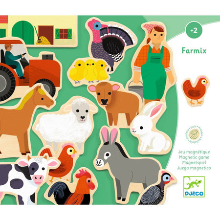 Djeco FarmMix Wooden Magnets