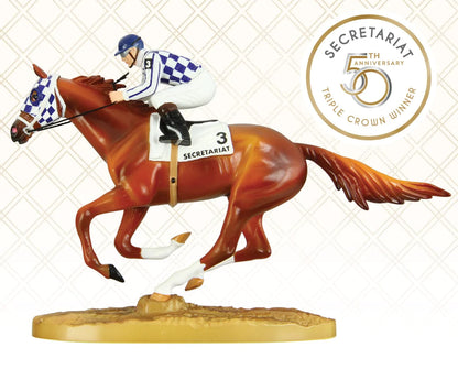 Breyer Secretariat | 50th Anniversary Figurine with Jockey